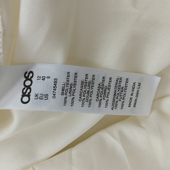 ASOS NWT cream and black pleated dress - Picture 8 of 11